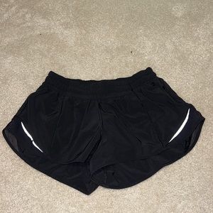 BLACK LULULEMON SHORTS